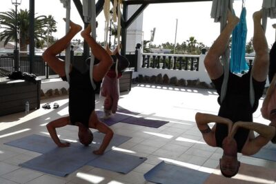 Aerial Yoga Experience in Maspalomas, Spain - What you’ll actually do in the hammock (including inverted positions)