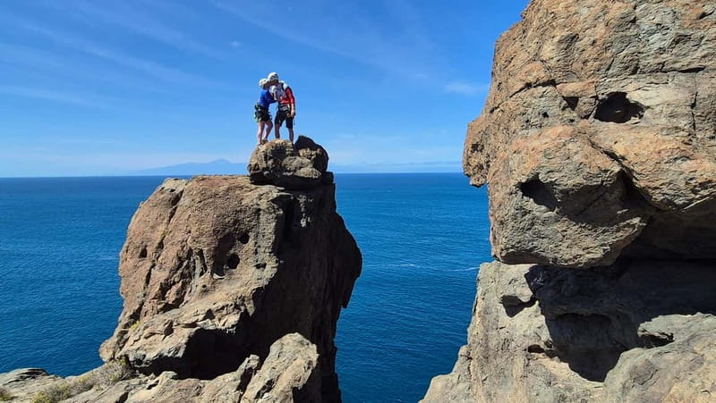 Agaete: Gran Canaria Coasteering. Marine Ferrata and Zipline - Optional jumps from 12 meters: adrenaline when you want it