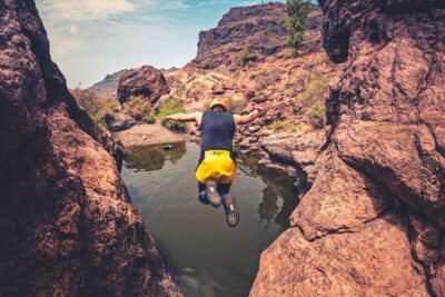 Cliff Jumping Canyoning in The Rainbow Rocks Ravine - Why La Manta (Barranco de Los Azulejos) Feels Different From the Typical Beach Day